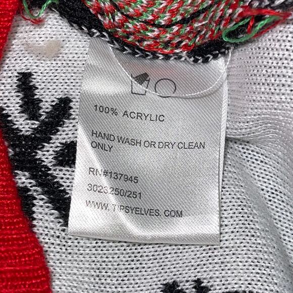 Tipsy Elves YOU MISS YOU DRINK Bullseye Game Ugly Christmas Sweater Size S - Picture 4 of 5